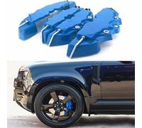 Lot de 4 autocollants de couverture d'étrier de frein de roue de voiture pour Audi Q7 New Energy 2017 2018 2019, plaquettes de frein en aluminium style 3D avant et arrière avec motif logo, D bleu