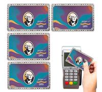 Lot de 4 autocollants de protection pour cartes de débit sans bulles - Couverture en vinyle durable - Protection fine pour la prévention des rayures - Utilisation quotidienne du portefeuille