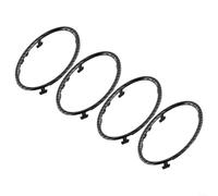 Lot de 4 autocollants décoratifs en plastique ABS effet fibre de carbone pour Ford Focus 2 MK2 2005 2013