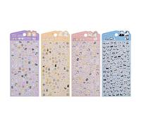 Lot de 4 autocollants en forme d'animaux 3D pour scrapbooking, famille, amis, intérieur, extérieur, réfrigérateur, planificateur, maison, voiture, bouteille