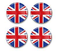 Lot de 4 autocollants en gel pour cache-moyeux, 60 mm de diamètre, pour jantes, emblème Doming, accessoires de tuning de voiture, DM007 (numéro 6 United Kingdom, kit d'autocollants en gel)