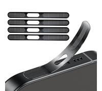 Lot de 4 autocollants en maille anti-poussière pour iPhone séries 12/13/14/15/16 avec 2 chiffons de nettoyage - Couvercle de haut-parleur de téléphone, protection de précision pour haut-parleurs, port