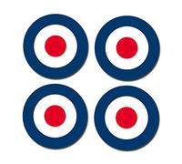 Lot de 4 autocollants en vinyle brillant RAF Roundel The Who Mod Target Vespa #0216 100 mm