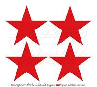 Lot de 4 autocollants en vinyle de 50 mm - Cocarde à étoile rouge de l’armée de l’air russe (IIe guerre mondiale)