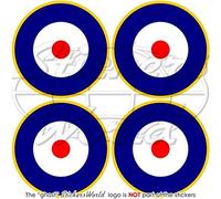 Lot de 4 autocollants en vinyle de type A2 de la RAF Royal Airforce britannique 50 mm