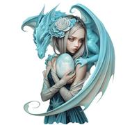 Lot de 4 autocollants en vinyle Dragon Fantastique Couvrent les Marques Non Transparents Imperméables Décalcomanies 1@ 20cm de Haut Idéal pour Toilettes ou Voiture. 3@ 7cm de Haut Idéal pour Coque de