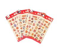 Lot de 4 autocollants festifs 3D, autocollants décoratifs de fête, ensemble de scrapbooking créatif, design réutilisable, pour adultes, adolescents, journaux, planificateurs, scrapbooking