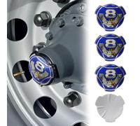 Lot de 4 autocollants Griffin avec V8 en aluminium pour jante de camion Scania (bleu)