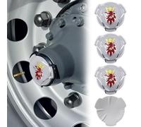 Lot de 4 autocollants Griffin en aluminium pour jantes de camion Scania (blanc)