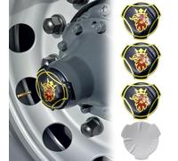 Lot de 4 autocollants Griffin en aluminium pour jantes de camion Scania (bleu et doré)