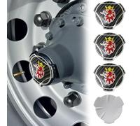 Lot de 4 autocollants Griffin en aluminium pour jantes de camion Scania (rayures carbones)