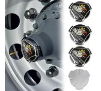Lot de 4 autocollants Griffin Super en aluminium pour jantes de camion Scania, cache-moyeux, emblème, autocollants, accessoires de décoration extérieure (noir)