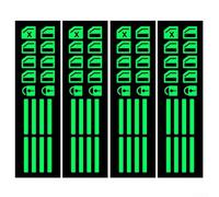 Lot de 4 autocollants lumineux pour bouton de voiture, décoration intérieure fluorescente, convient pour les voitures