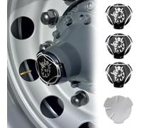 Lot de 4 autocollants personnalisés en aluminium Griffin noir et argenté pour jantes de camion Scania