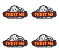 Lot de 4 autocollants plastifiés 150 mm - Trust Me I'm An Engineer Technik Grand format