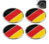 Lot de 4 autocollants pour cache-moyeux de roue de voiture Drapeau américain Allemagne France 3D bombé autocollant pour cache-moyeux de voiture Style 3