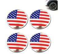 Lot de 4 autocollants pour cache-moyeux de roue de voiture Drapeau américain Allemagne France 3D bombé autocollant pour cache-moyeux de voiture Style 2