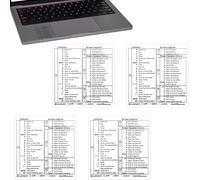 Lot De 4 Autocollants Raccourcis Pour Mac Os, Macbook Pro Air 13-16"", Sans Résidus, Transparent Avec Lettres Noires, 8,2 X 8,2 Cm[PCOM4283369]