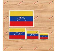 Lot de 4 autocollants réfléchissants en vinyle motif drapeau vénézuélien - 5,1 cm, 7,6 cm, 10,2 cm, 15,2 cm - Pour voiture, bateau, ordinateur portable, gobelet, téléphone
