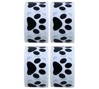 Lot de 4 autocollants ronds en forme de patte de chien, autocollants muraux, adaptés pour sacs cadeaux, décoration cadeau, 500 feuilles/rouleau