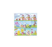 Lot de 4 autocollants thermiques pour œufs de Pâques - Manchons thermorétractables pour décorer des œufs de Pâques colorés