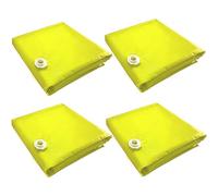 Lot de 4 bâches de vidange de 1,5 m x 1,5 m pour plafond - Jaune