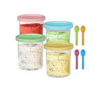 Lot de 4 bacs à glace, 710 ml, avec couvercles anti-fuite, sans BPA et passent au lave-vaisselle, accessoires pour sorbetière