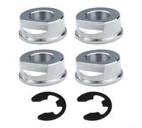 Lot de 4 bagues de roue, 4,5 cm, diamètre extérieur 1,9 cm, pièces de rechange, faciles à installer, sans outils, pour réparation de tondeuse à gazon