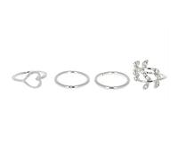 Lot de 4 bagues pour femme Knuckle bout de doigt Stack Lady Girl Rings Set d'accessoires pour bijoux Pratique et pratique Durable Design