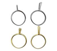 Lot de 4 bagues réglables pour pierres précieuses en vrac faites à la main pour ateliers de bijoux, supports de pierres précieuses