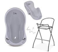 Lot de 4 baignoires pour bébé, siège de bain, bonde et structure certifiées TÜV Rheinland