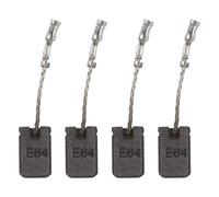 Lot de 4 balais de charbon pour meuleuse d'angle 1200 W GWS12-125S/GWS12-150S E64 6 x 10 x 17 mm Compatible avec les outils électriques Bosch