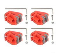 Lot de 4 balais d'essuie-glace en silicone à double tête compatibles avec BambuLab X1 X1C X1E P1P P1S pour aider à prévenir l'accumulation de filament de buse et les pannes d'impression (rouge)