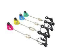Lot de 4 balançoires de pêche à la carpe avec éclairage LED pour pêche à la carpe