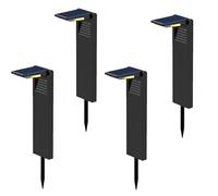 Lot de 4 balises solaires à planter LED blanc froid OSTRY H41cm Lumière Extérieur, Eclairage Solaire pour Jardin Chemin