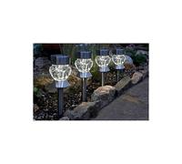 Lot de 4 balises solaires en verre cristal - SMART GARDEN