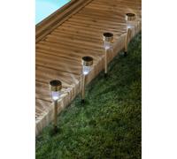 Lot de 4 balises solaires inox