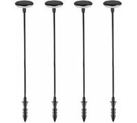 Lumisky Lot de 4 balises solaires à planter blanc chaud 4X LUCENTY H76cm