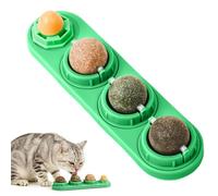 Lot de 4 balles à l' à Chat - À Monter au Mur - Jouet interactif pour Chat - pour Jouer à l'intérieur, pour Jouer, Faire de l'exercice, du Divertissement, de la Stimulation mentale, des griffures