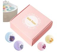 Lot de 4 balles de bain - Lavage sec relaxant - Balle de bain gazeuse hydratante - Pour la relaxation, l'auto-soins - Pour la maison, la salle de bain, les voyages, l'hôtel, l'anniversaire