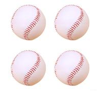 Lot de 4 balles de baseball pour l'entraînement et le jeu, avec noyau dur et coutures surélevées pour un meilleur contrôle de la lancée et du frappe, adaptées pour une utilisation en extérieur