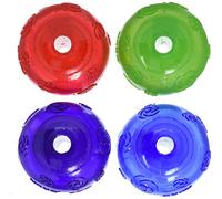Lot de 4 balles Kong Squeezz de couleurs vert, rouge, bleu, violet