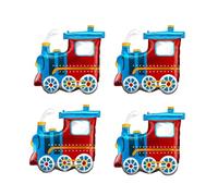 Lot de 4 ballons d'anniversaire en forme de train pour décoration de fête prénatale