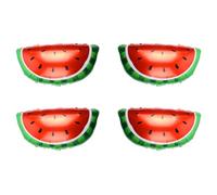 Lot de 4 ballons en forme de fruit en aluminium - Motif gouttes d'été - Fraise et pastèque - Accessoires photo pour fête d'anniversaire de mariage