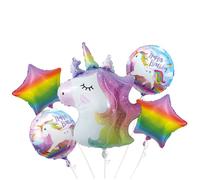 Lot de 4 Ballons - PARTY TIME - Aluminium - Motif Licorne