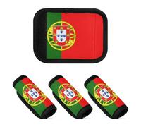 Lot de 4 bandages pour poignée de bagage - Drapeau du Portugal - Large poignée de bagage - Pour accessoires de voyage, Drapeau Portugal, 1 sizex4
