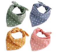 Lot de 4 bandanas pour chiens de petite, moyenne et grande taille, bandana d'été pour chien, chat, chien, foulard triangulaire, réglable et lavable, accessoires de décoration pour chiens, chats