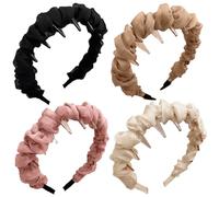 Lot de 4 bandeaux antidérapants pour femme style rétro pour mariage fête ou usage quotidien