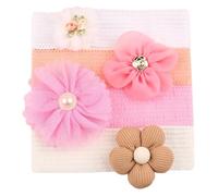 Lot de 4 bandeaux colorés en tissu pour cheveux pour enfants doux et confortables pour bébé