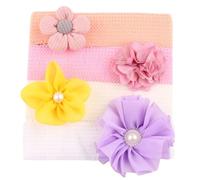 Lot de 4 bandeaux confortables et extensibles pour bébé Motif floral